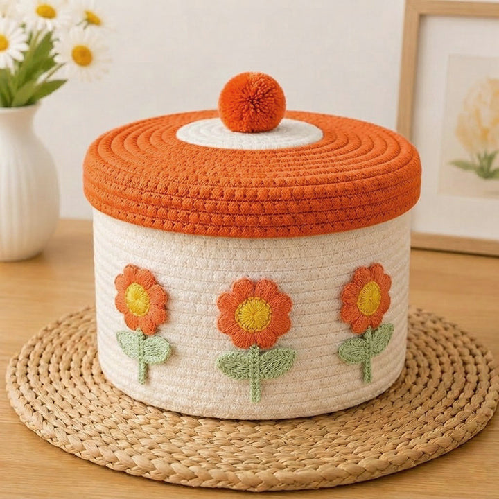Decorative Knitted Storage Container