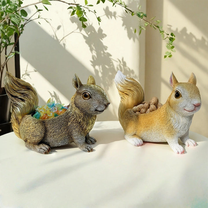 Squirrel-shaped planter