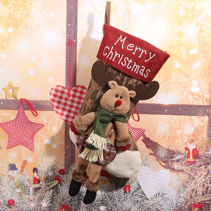 Decorative Christmas stocking in reindeer design