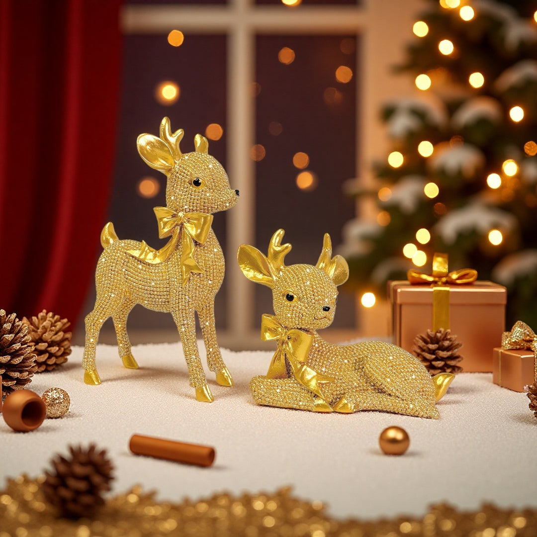 Luxurious Reindeer Sculpture