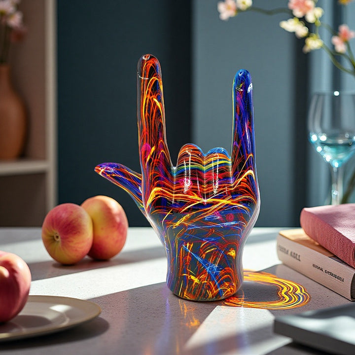 Colorful Hand Sculpture