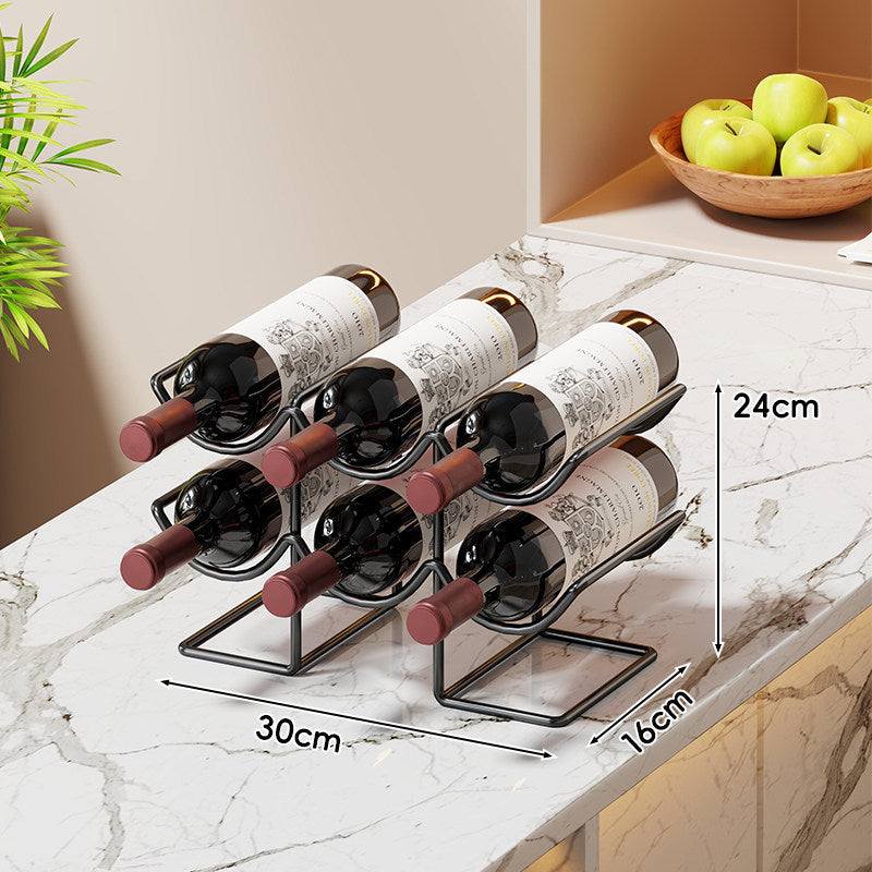 Compact Countertop Stacking Metal Wine Bottle Rack