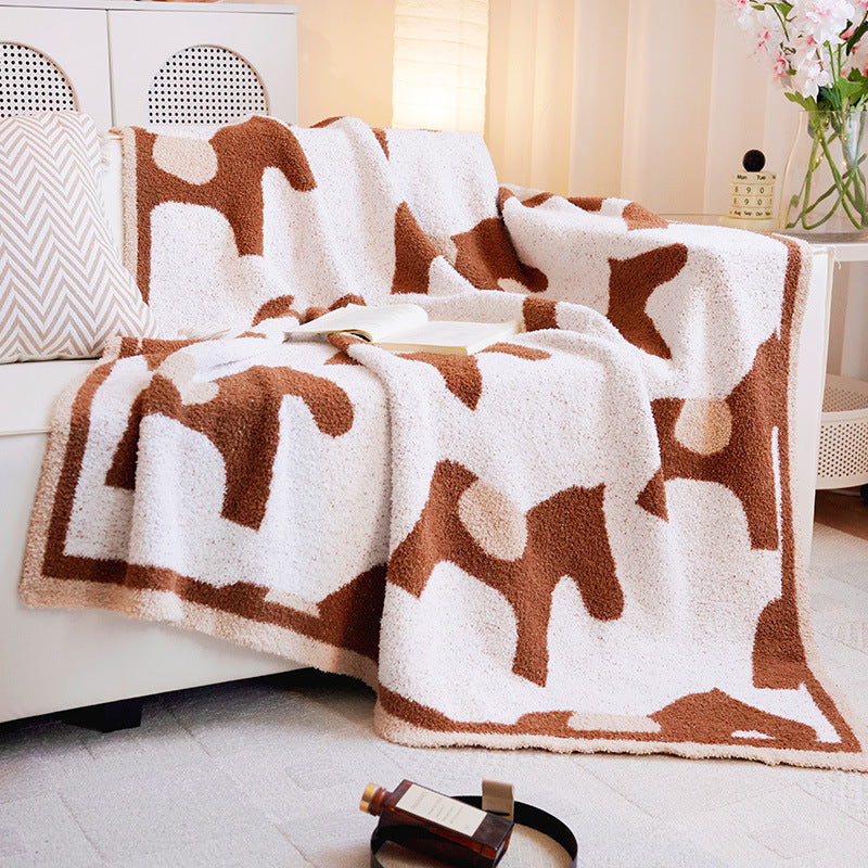 Equestrian-Themed Cozy Throw Blanket