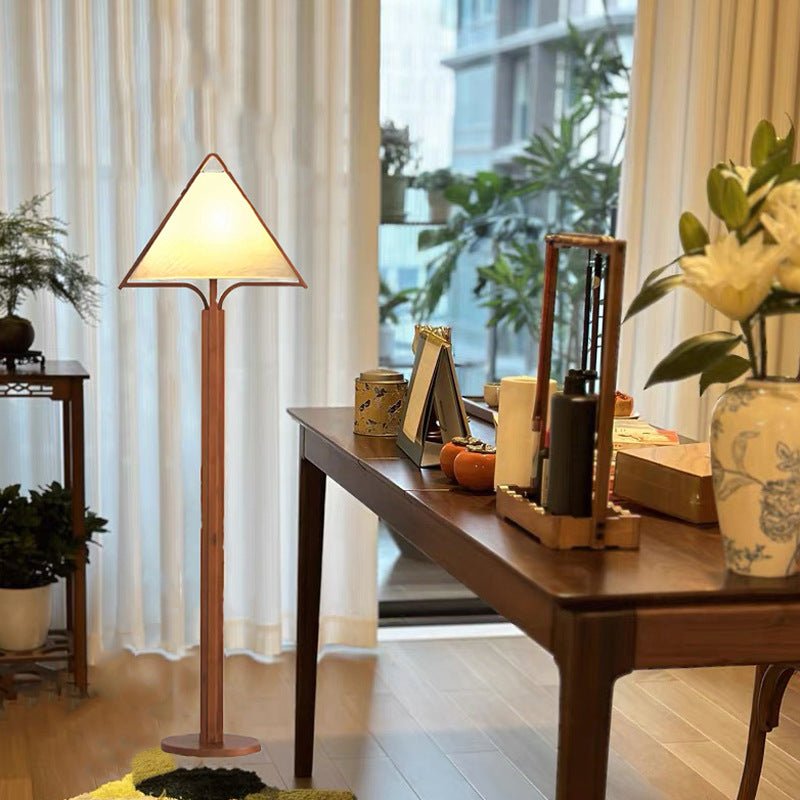 Minimalist wooden floor lamp