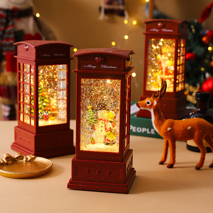 Nostalgic Christmas lantern with snowman motif
