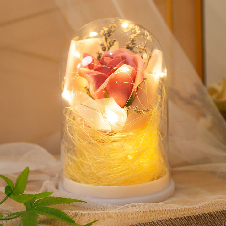 Decorative glass ball with LED lighting