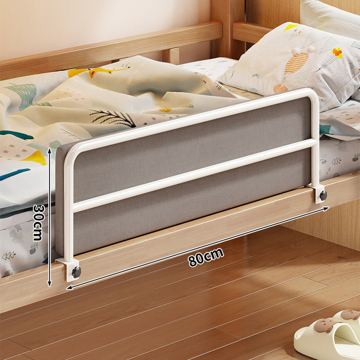Foldable Mesh-Lined Clamp-On Child Bed Safety Guard Rail with Padded Panel