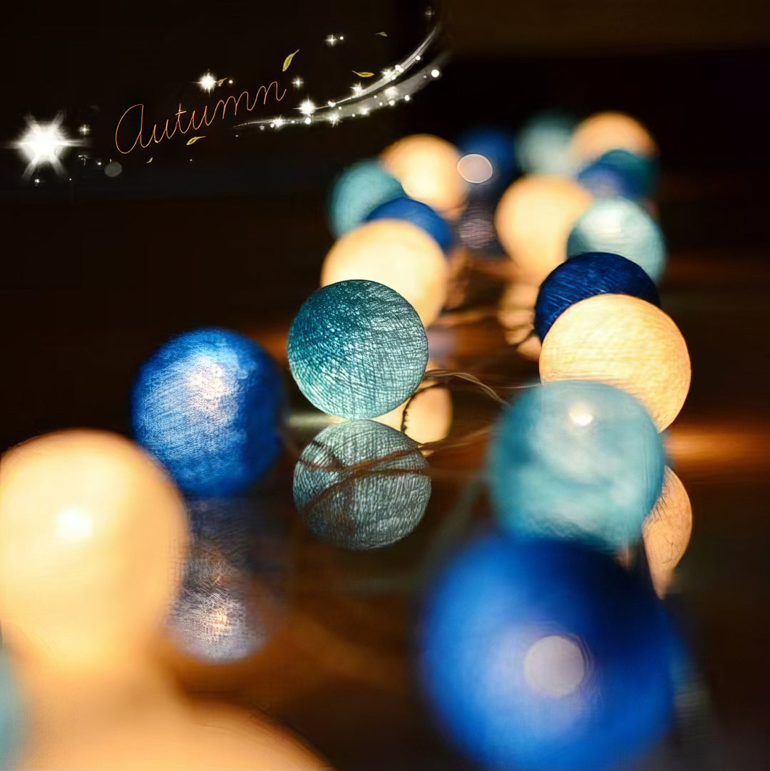 LED Cotton Ball String Lights Decorative Indoor Fairy Lanterns