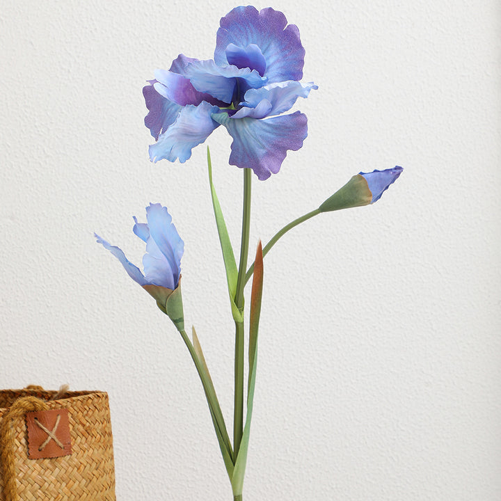 Artificial Iris Flower Stem with Realistic Details