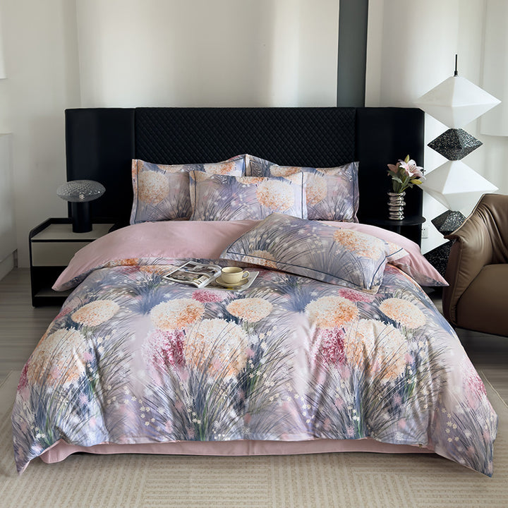 Nature-Inspired Botanical Print Duvet Cover Set