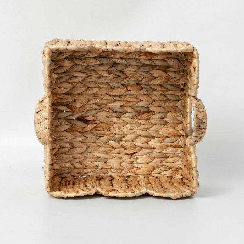 Braided storage basket with high sides