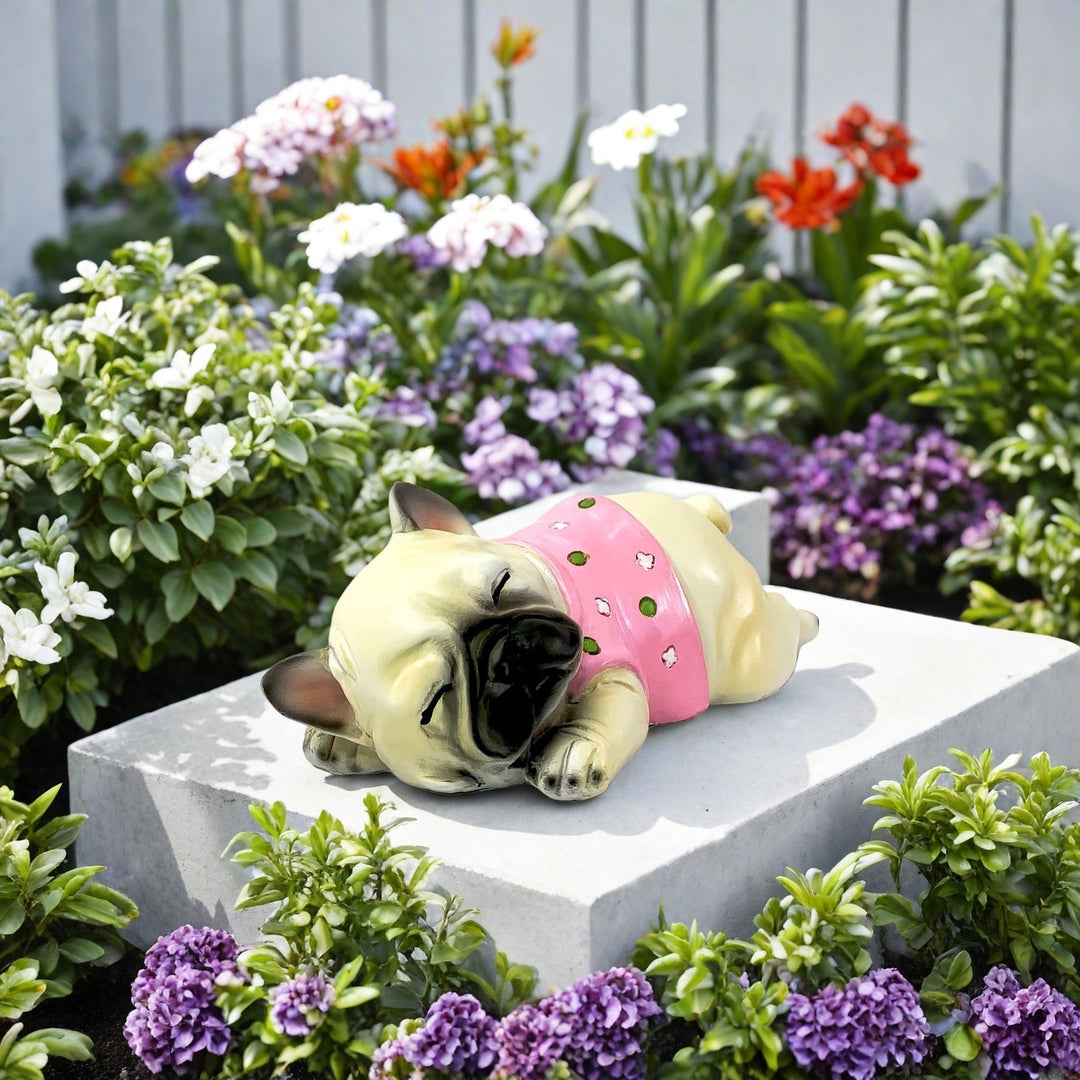 Decorative Sleeping Bulldog Figure
