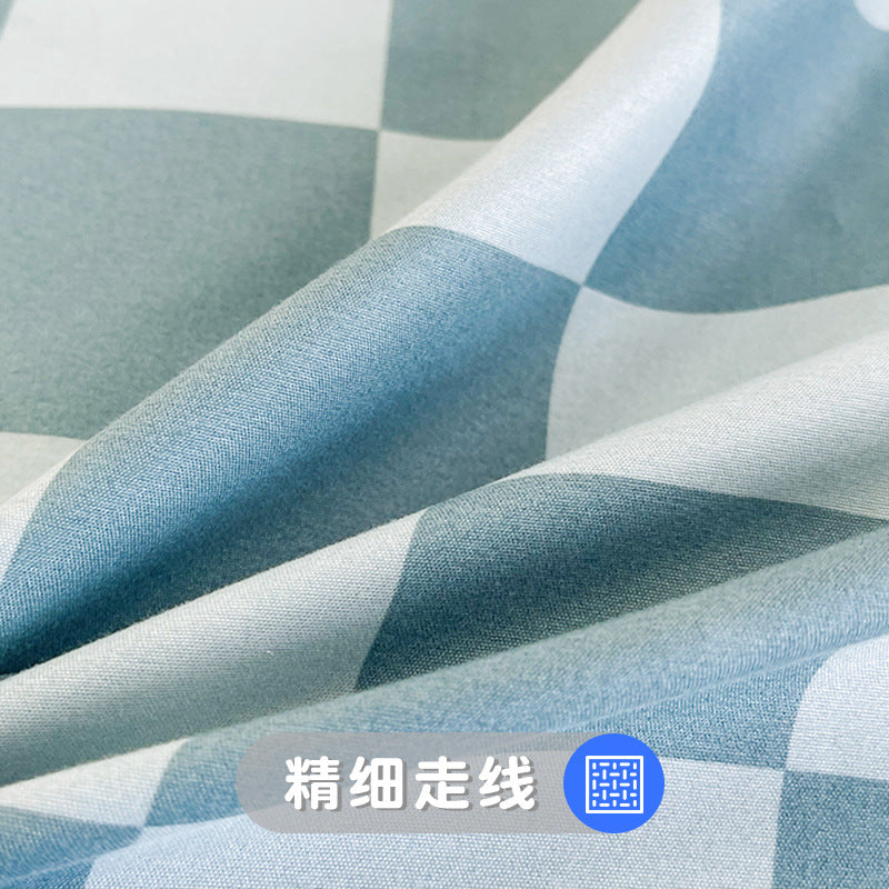 Textured Checkered Bedding Set