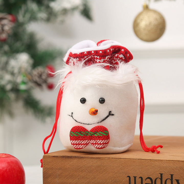 Cute Christmas gnome with gift sack