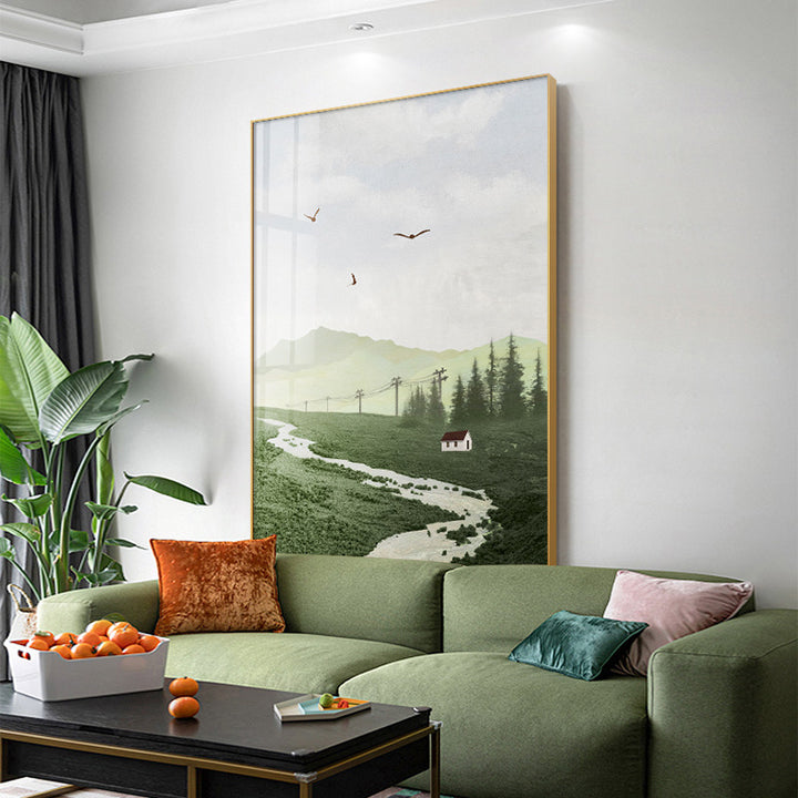 Framed Abstract Landscape Artwork