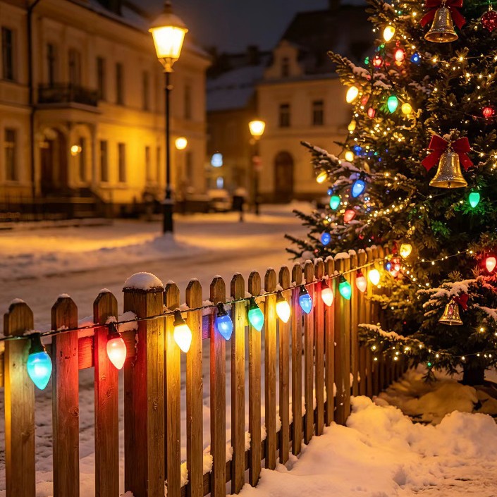 Large classic bulb LED patio string lights