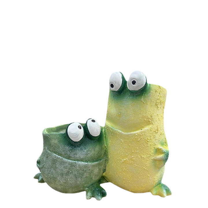 Decorative plant pot in frog design