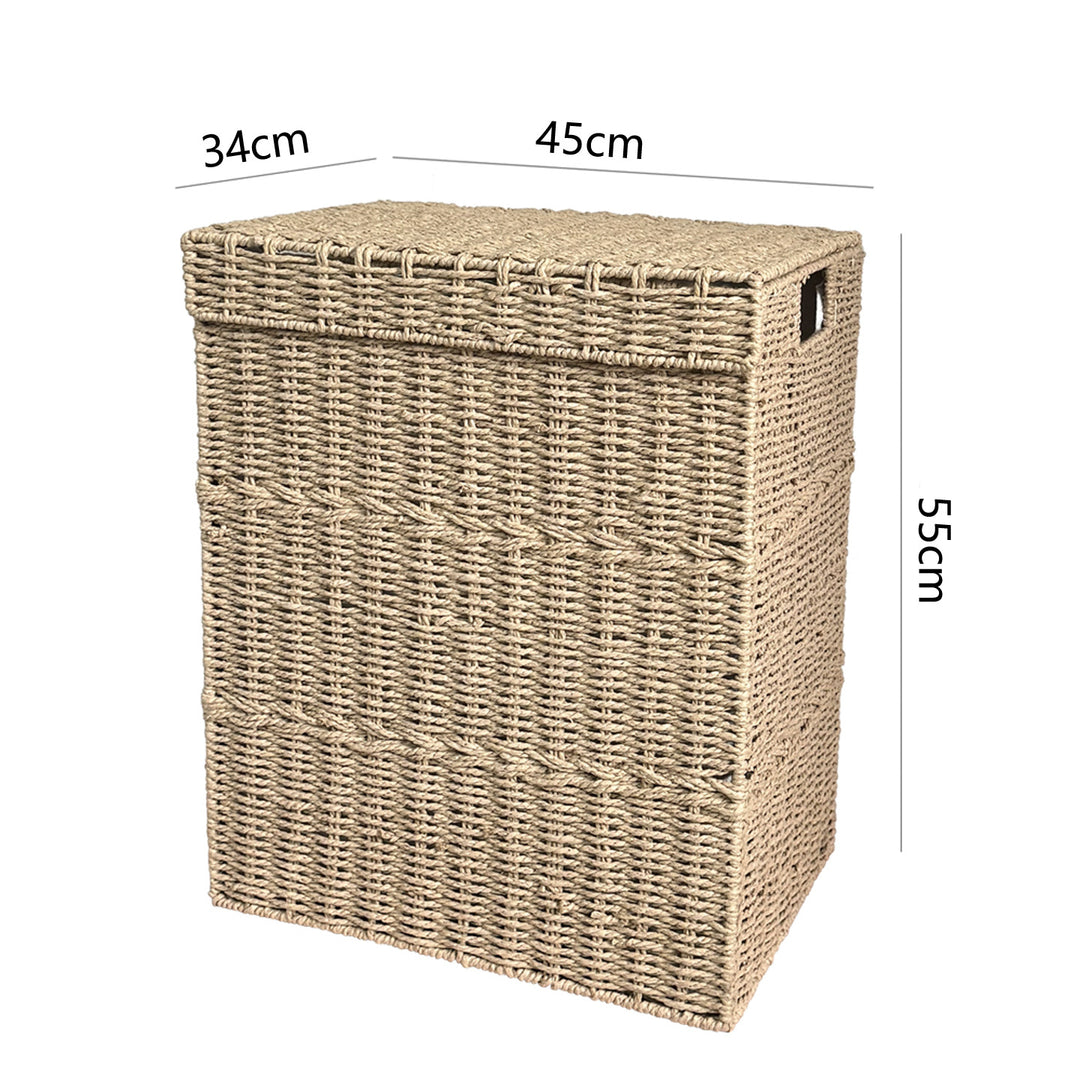 High-quality laundry basket with lid and handles