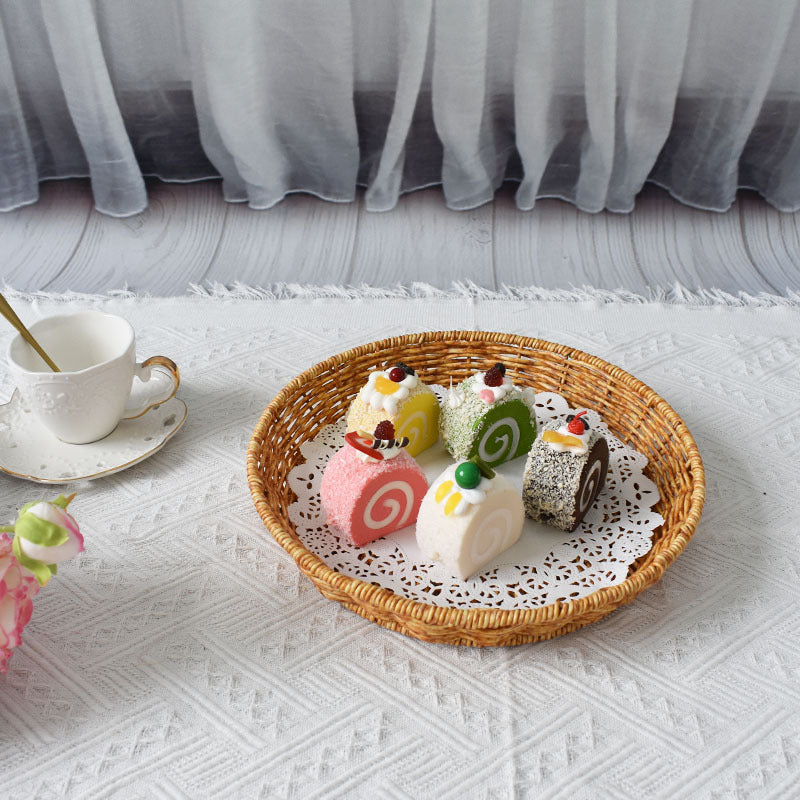 Leaf-Shaped Woven Serving Platter