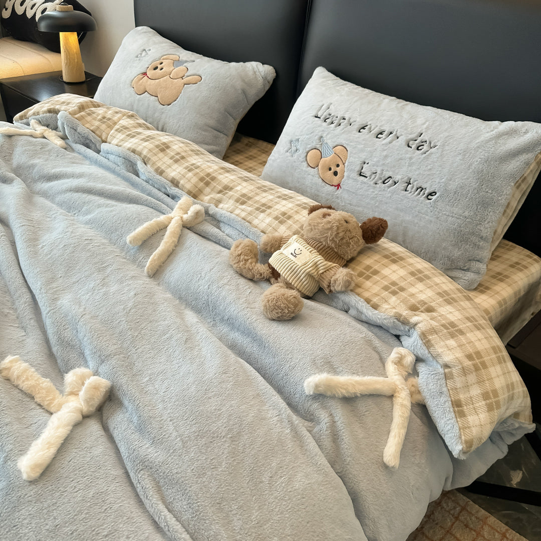 Plush Fleece Comforter Set