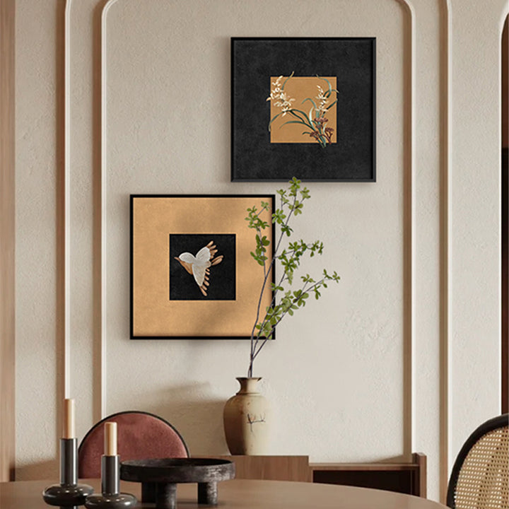 Framed Bird-Inspired Wall Art