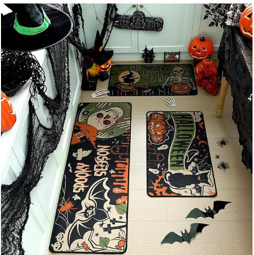 Floral Butterfly-Themed Decorative Area Mat