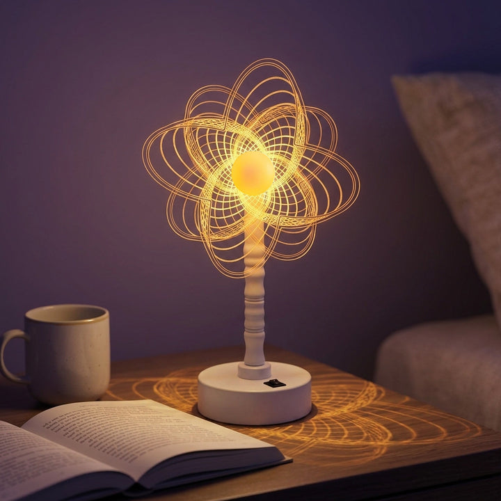 Mandala LED three-dimensional illusion night light table lamp with acrylic flower panel
