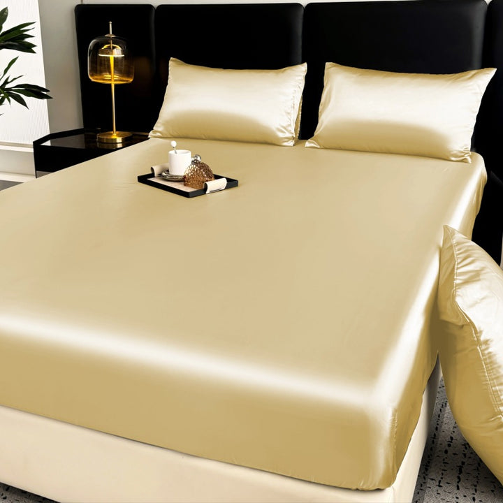High-Thread Count Satin Bed Sheet Set