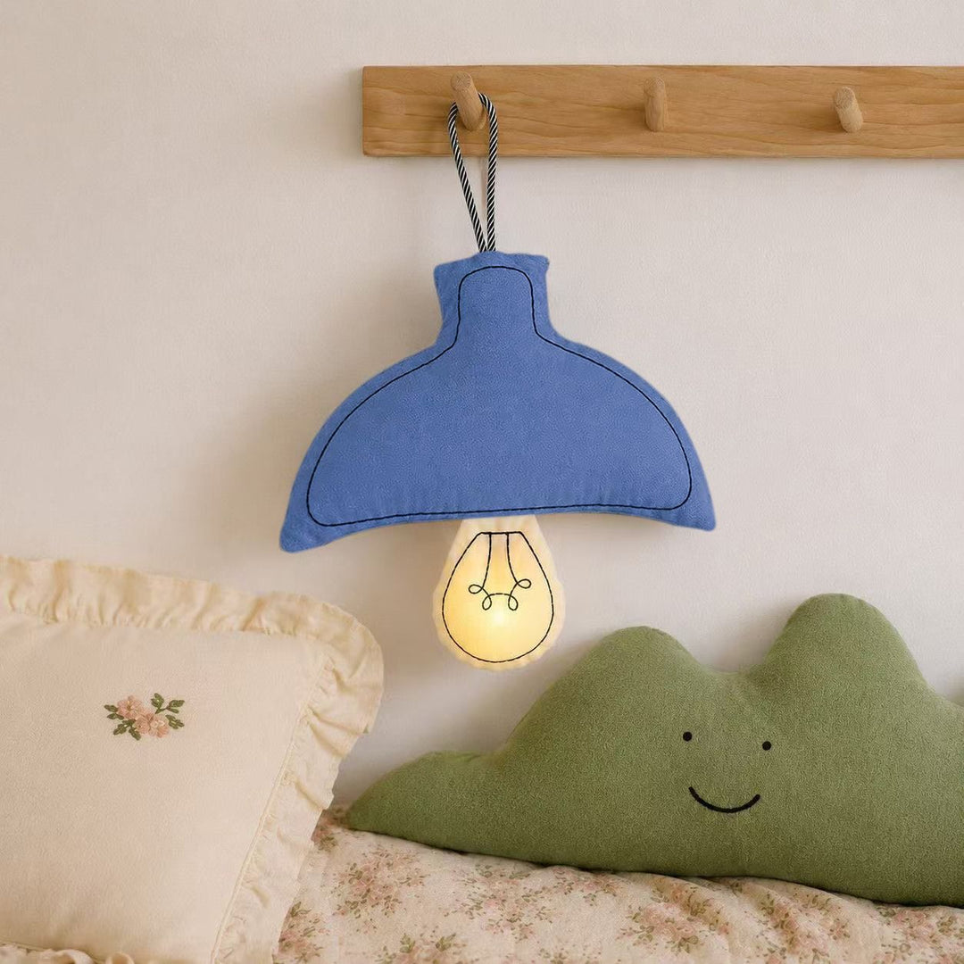 Plush pendulum-shaped LED nightlight pillow