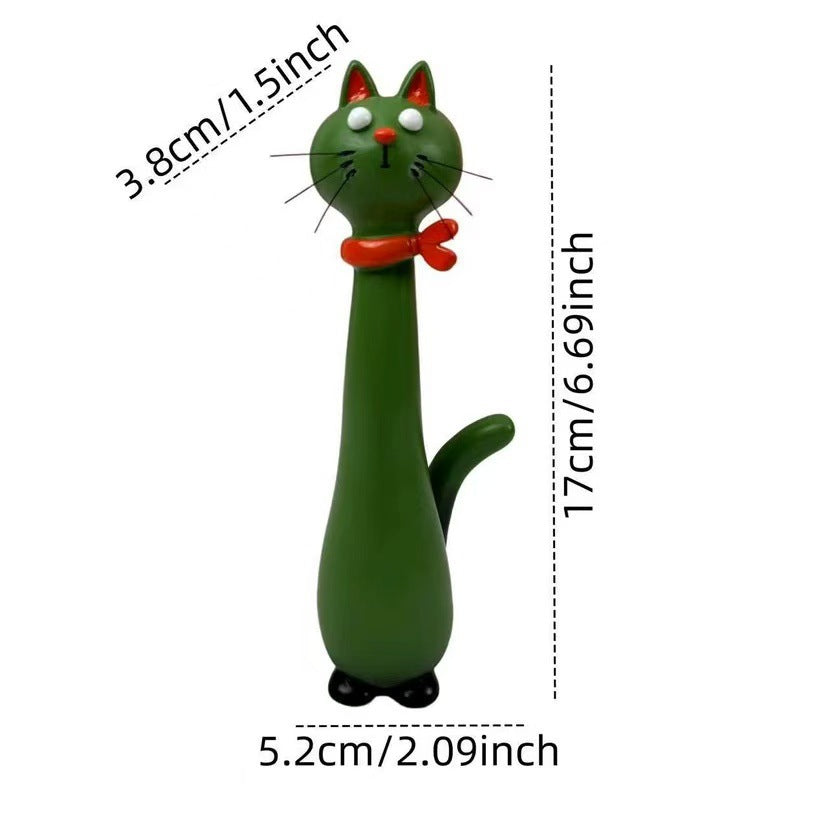 Decorative cat figurine in elegant style