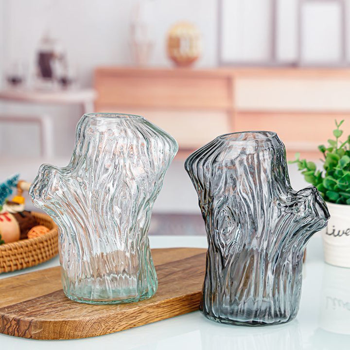 Artistic Textured Glass Vase