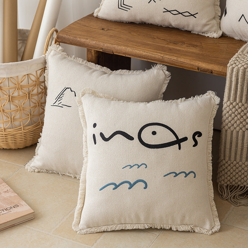 Coastal-Themed Decorative Throw Pillow