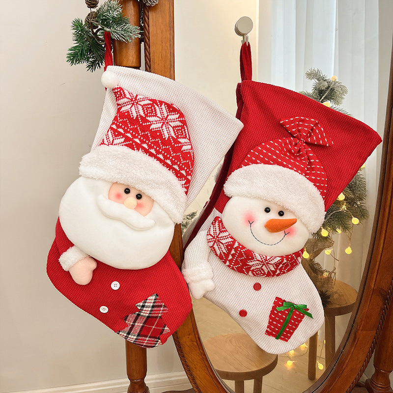 Festive Holiday-Themed Snowman Stocking