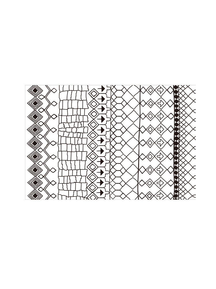 Washable tablecloth with circular retro print and PVC coating