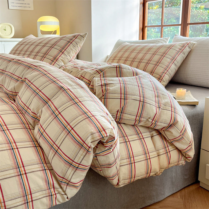Decorative Modern Grid Pattern Bedding Set Avarnia