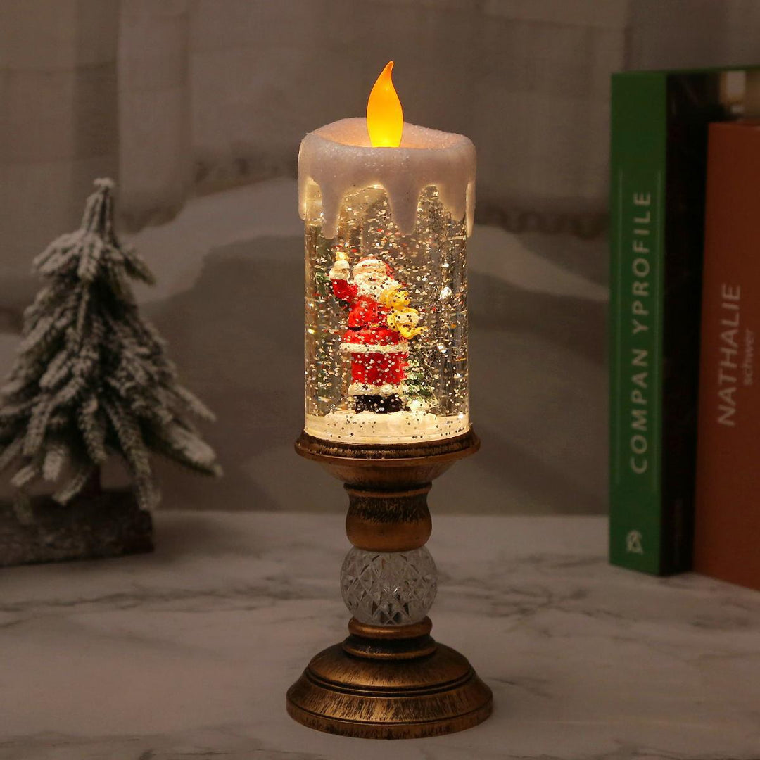 Christmas decoration lantern with snow globe
