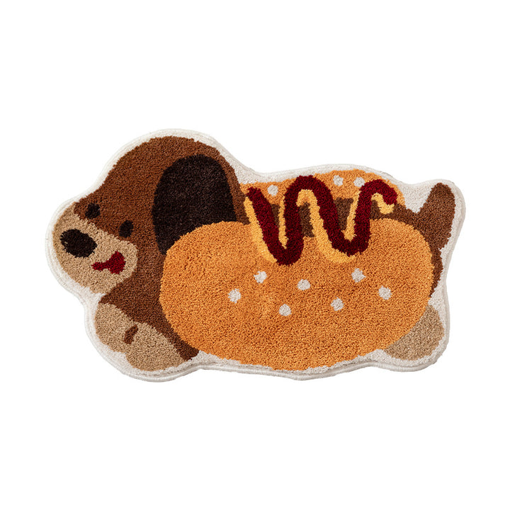 Shaped Dog Design Doormat made of Cotton Tufting with Anti-Slip Backing