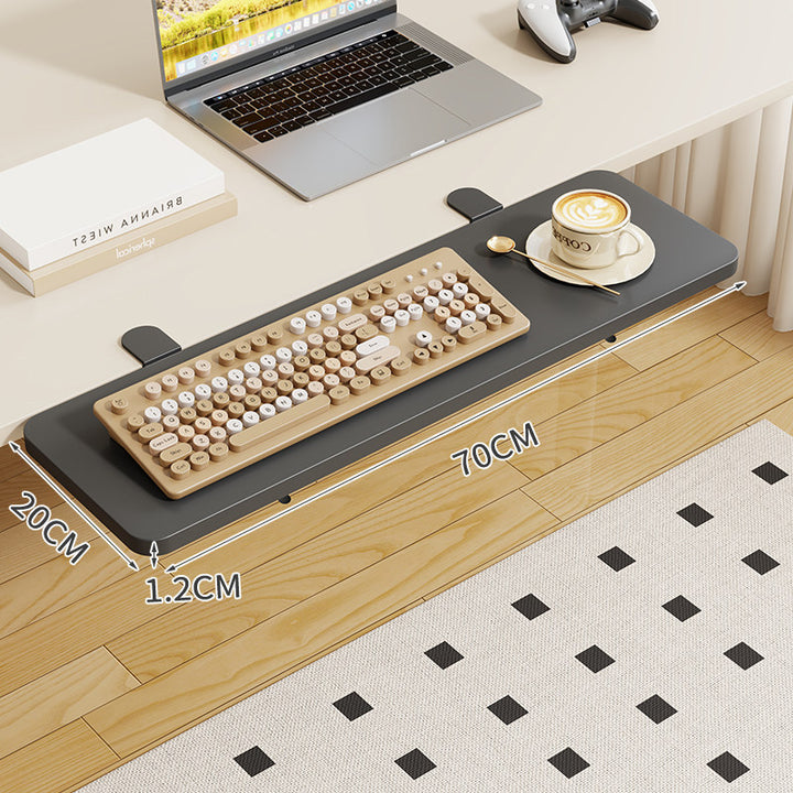 Clamp-On Foldable Bamboo Side Tray Table for Desk and Sofa