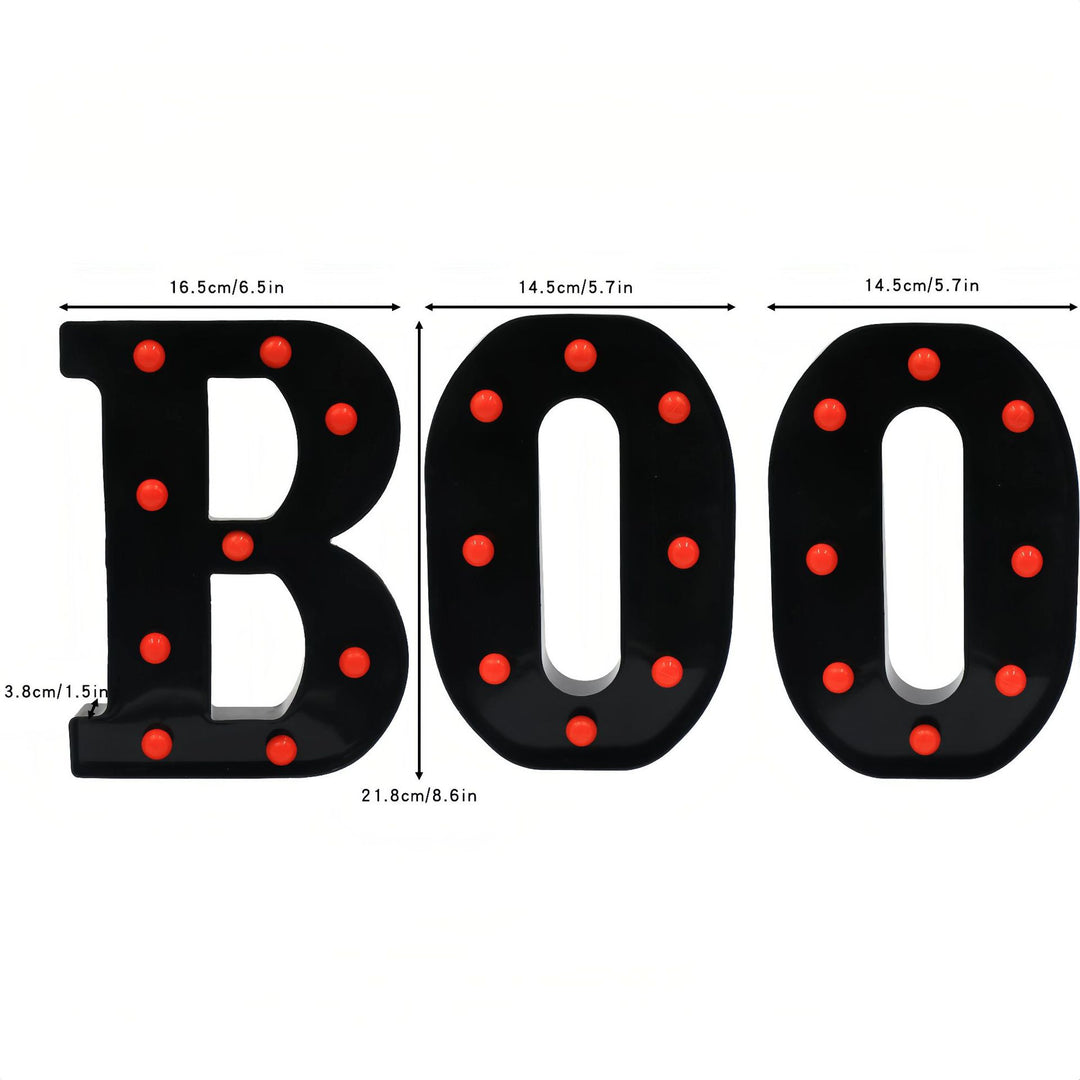 Illuminated Marquee BOO Word Table LED Sign Halloween Decoration