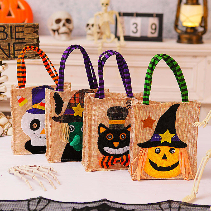Halloween Shopping Bag with Cat Motif