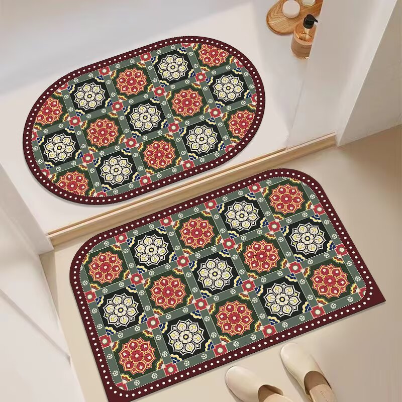 Decorative Floral Entryway Mat