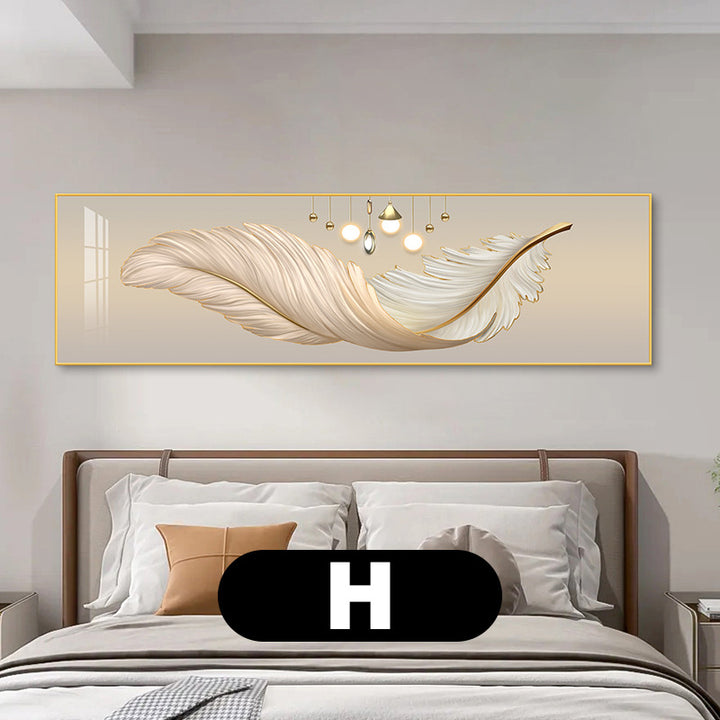 Elegant Feather-Inspired Canvas Wall Art