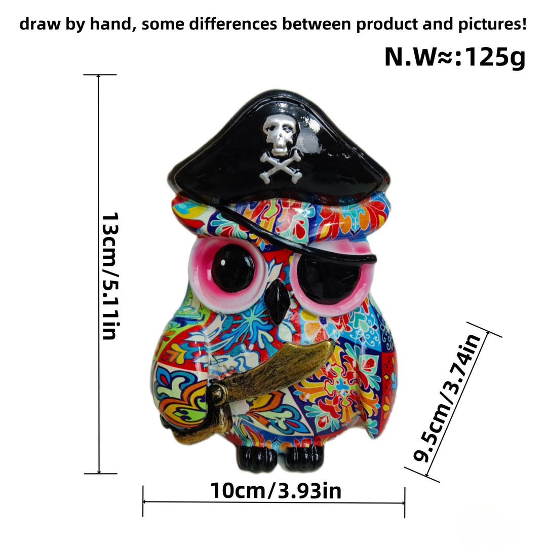 Artistic owl figure in maritime design