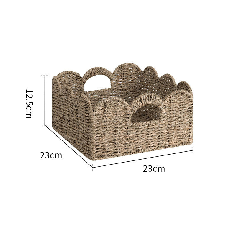 Decorative Storage Basket Made of Woven Natural Material