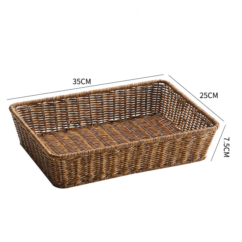 Decorative Woven Rectangular Storage Basket