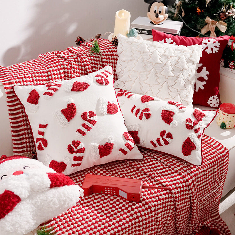 Decorative Christmas Themed Lumbar Pillow