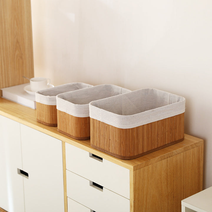 Elegant Storage Baskets Made of Natural Bamboo