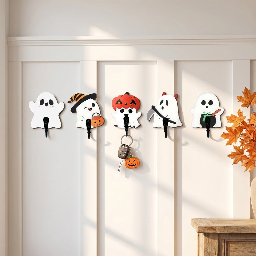 Creepy decorative figure with ghost and scythe