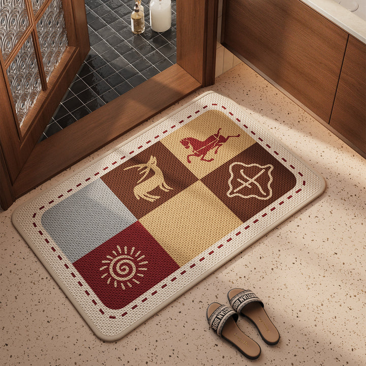 Welcome Mat with Cute Dog Design
