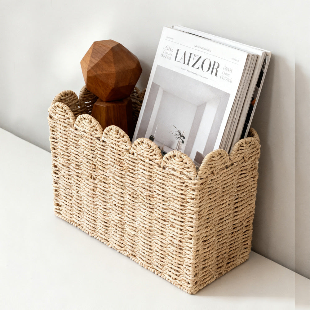 Decorative storage basket made of high-quality natural material